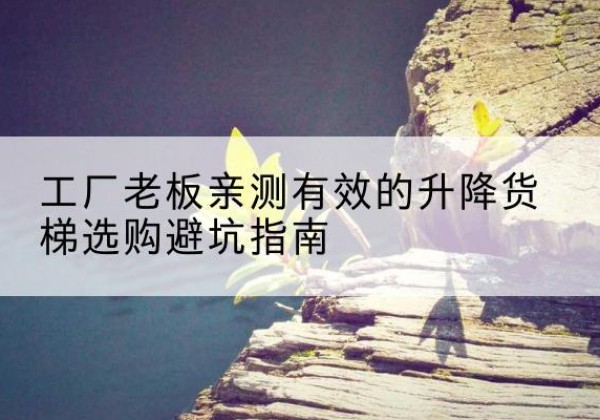 安图升降货梯怎么选-工厂老板亲测有效的升降货梯选购避坑指南